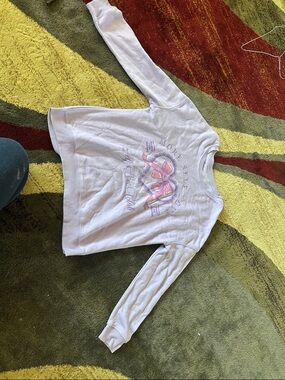 Zoe + Liv Light Lavender Graphic Sweatshirt with Pink Bow